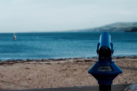 telescope looking out to sea