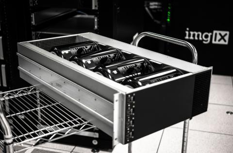 Apple Mac Pros in a custom 19&inch; rack-mount chassis