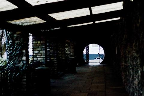 dark covered patio