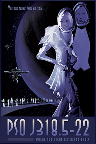 Night Life - JPL Travel Poster