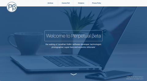 The Perpetual βeta home-page, December, 2015