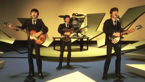 cartoon image of The Beatles